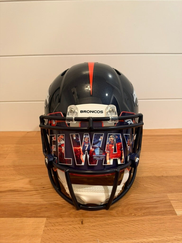 John Elway Signed Broncos Authentic Full Size Speed Helmet Beckett Custom Visor