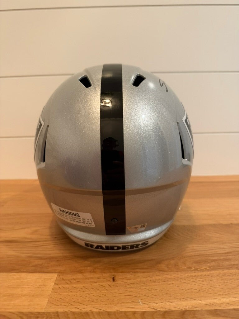 Maxx Crosby Signed Raiders Full Size Speed Replica Helmet Fanatics Custom Visor
