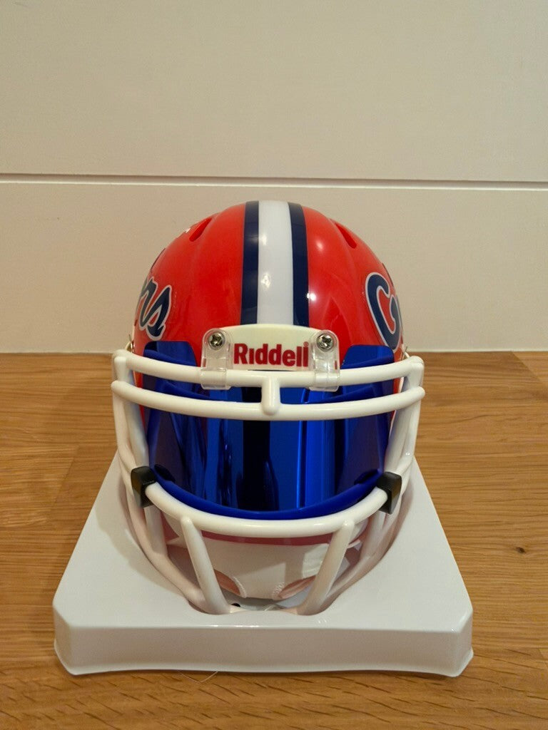 Reidel Anthony Signed Florida Gators Speed Mini Helmet JSA Blue Visor