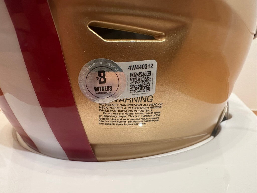 George Kittle Signed 49ers Riddell SpeedFlex MIDI Helmet Beckett Witness