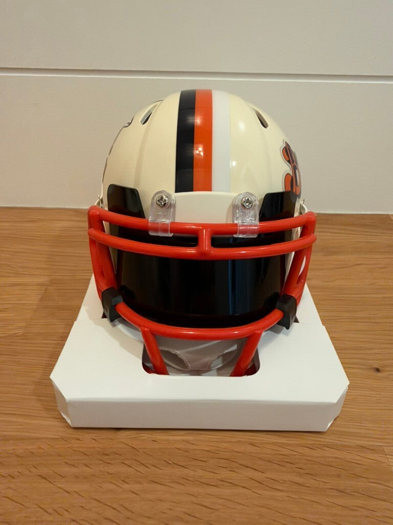 Mike Singletary & Dan Hampton Signed Bears Retro Speed Mini Helmet JSA V