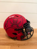 Baker Mayfield Signed Buccaneers Full Size Replica Helmet Red Visor Beckett