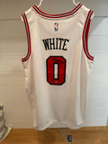 Coby White Signed Bulls Nike Swingman Jersey White XL 52 Fanatics Authenticated