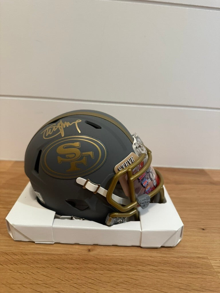 Steve Young Signed 49ers Slate Mini Helmet Fanatics Custom Visor