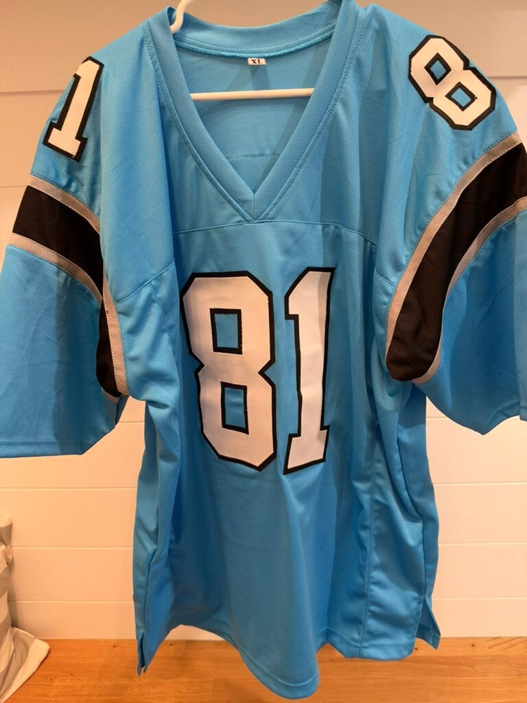 Rocket Ismail Signed Carolina Panthers Custom Blue Jersey XL Wilder COA