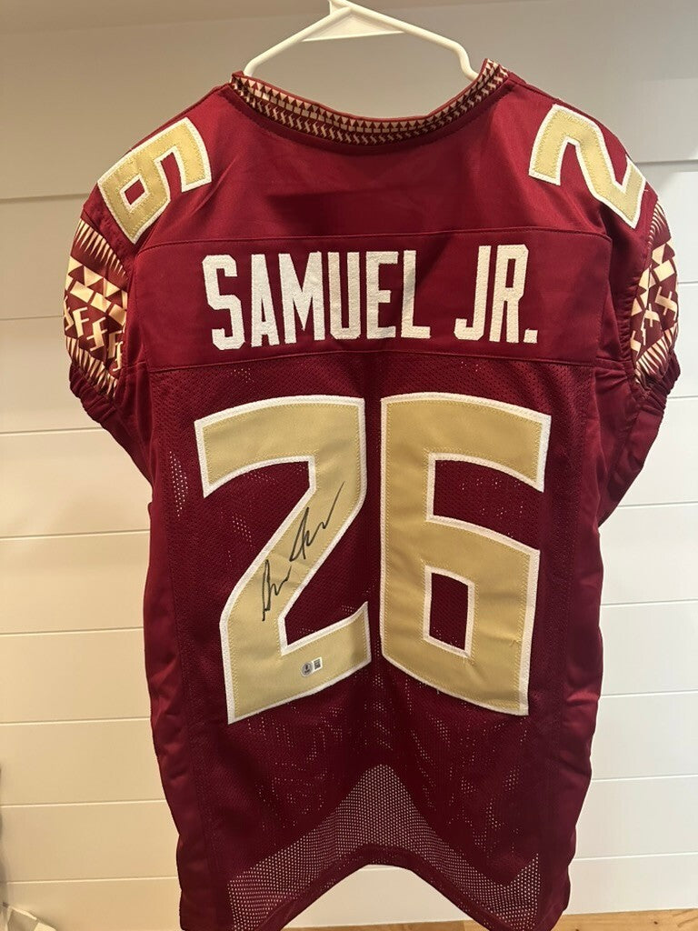 Asante Samuel Jr Signed Florida State Garnet Custom Jersey #26 Beckett