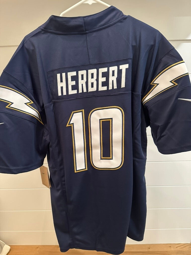 Justin Herbert #10 Los Angeles Chargers Nike Dri-FIT Limited Jersey Navy Size L