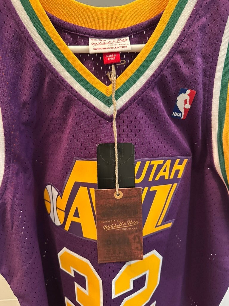 Karl Malone Signed Utah Jazz Mitchell & Ness 1991-92 Purple Jersey Fanatics