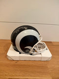 Todd Gurley Signed LA Rams Riddell Mini Helmet Navy White Beckett COA