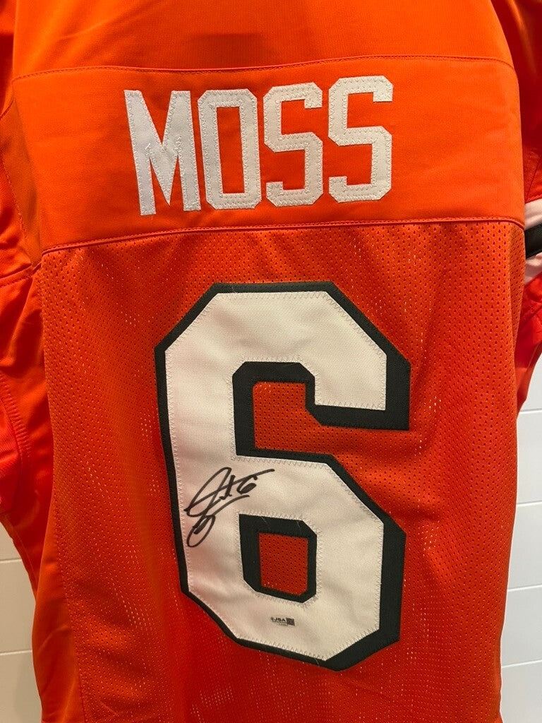 Santana Moss Signed Miami Hurricanes #6 Orange Custom Jersey JSA Autograph
