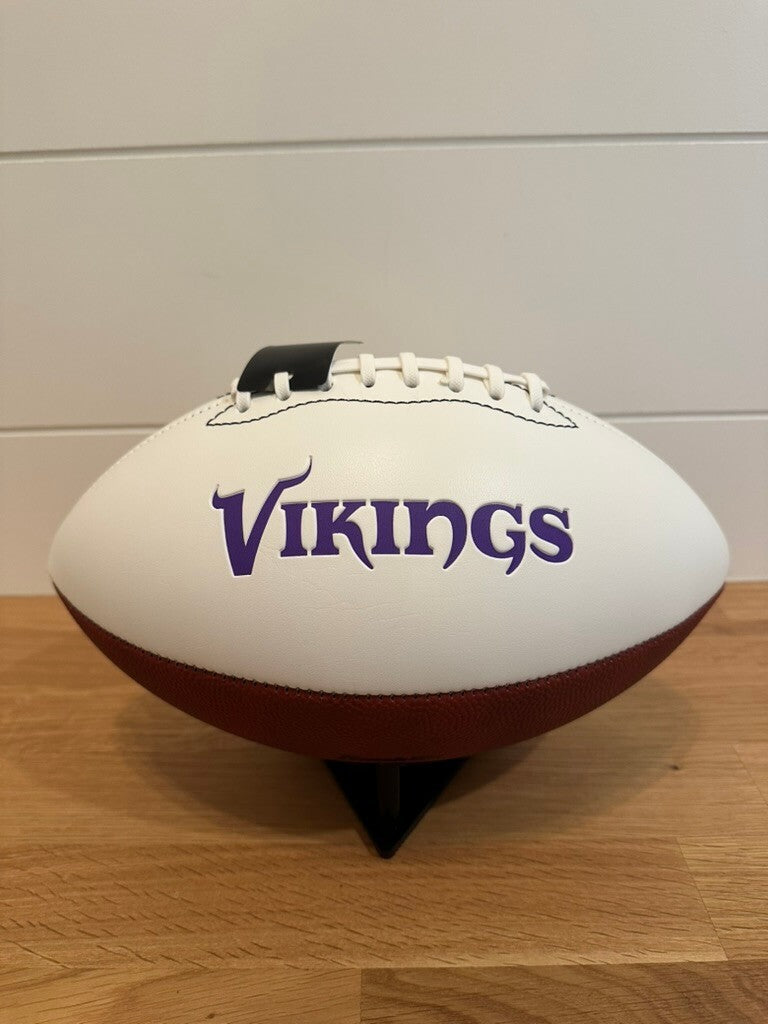 Jordan Addison Signed Minnesota Vikings White Panel Football JSA Witnessed