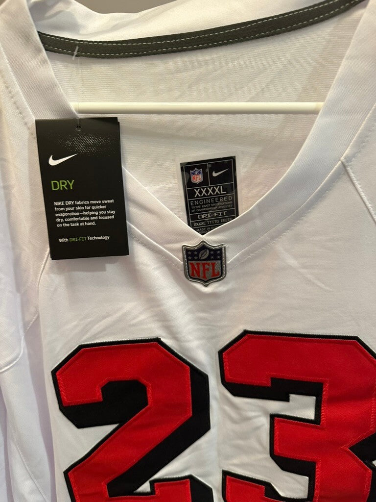 Nike NFL McCaffrey #23 White Football Jersey XXXXL