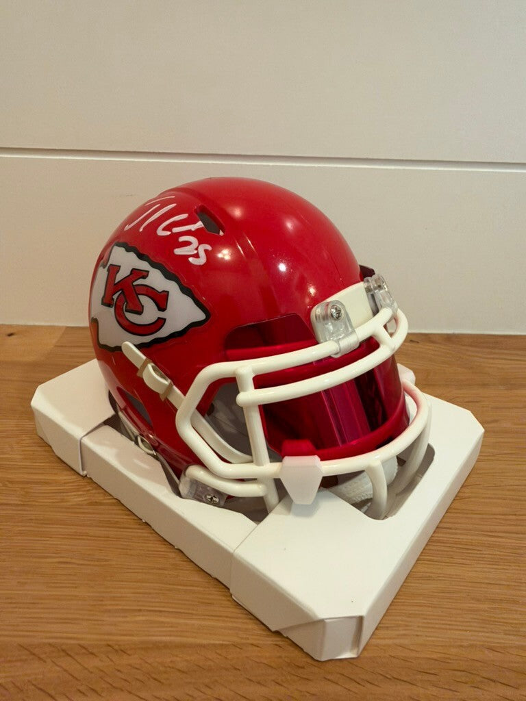 Jamaal Charles Signed Chiefs Riddell Speed Mini Helmet Fanatics COA Red Visor