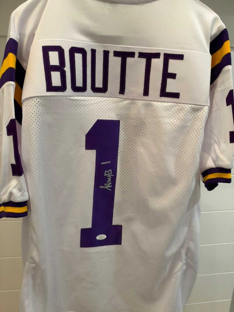 Kayshon Boutte Signed LSU Tigers #1 White Custom Football Jersey JSA Certified