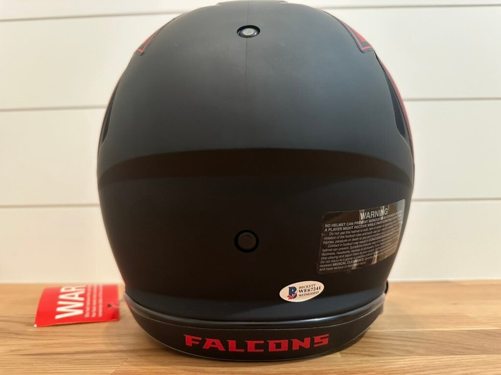 Julio Jones Signed Atlanta Falcons Blackout Full-Size Helmet – Beckett Witnessed