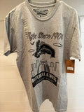 Mitchell & Ness Flying Since 1904 Gray Graphic T-Shirt Men's Medium New Tags