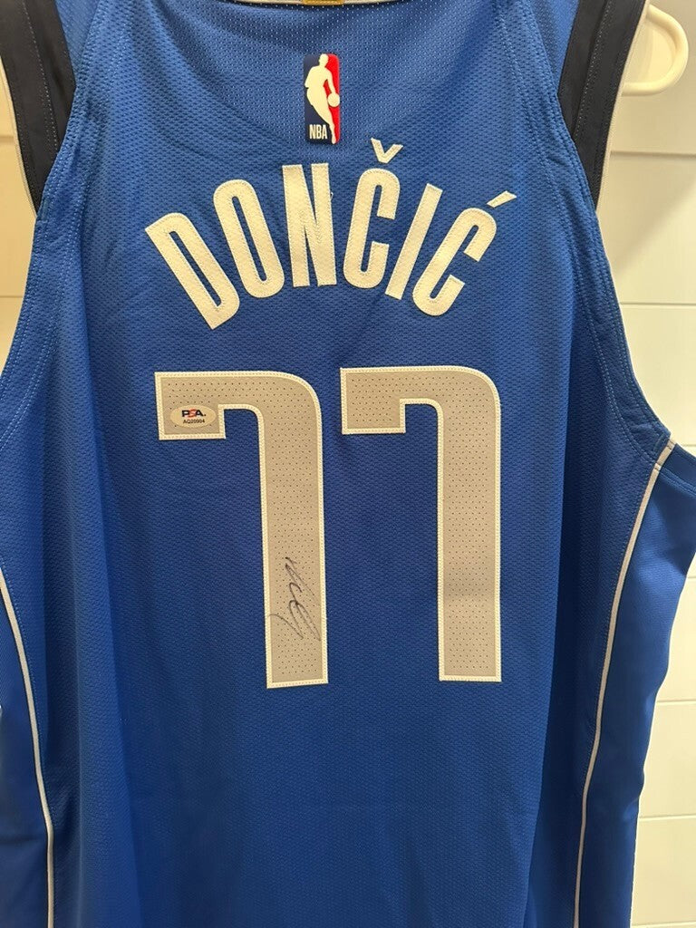 Luka Doncic Signed Dallas Mavericks Nike Authentic Jersey #77 Size 48 PSA