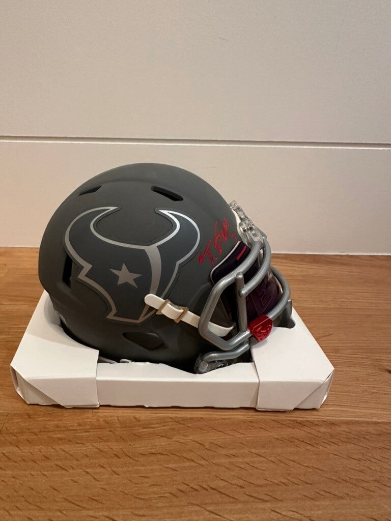 Tank Dell Texans Signed Slate Speed Mini Helmet Fanatics