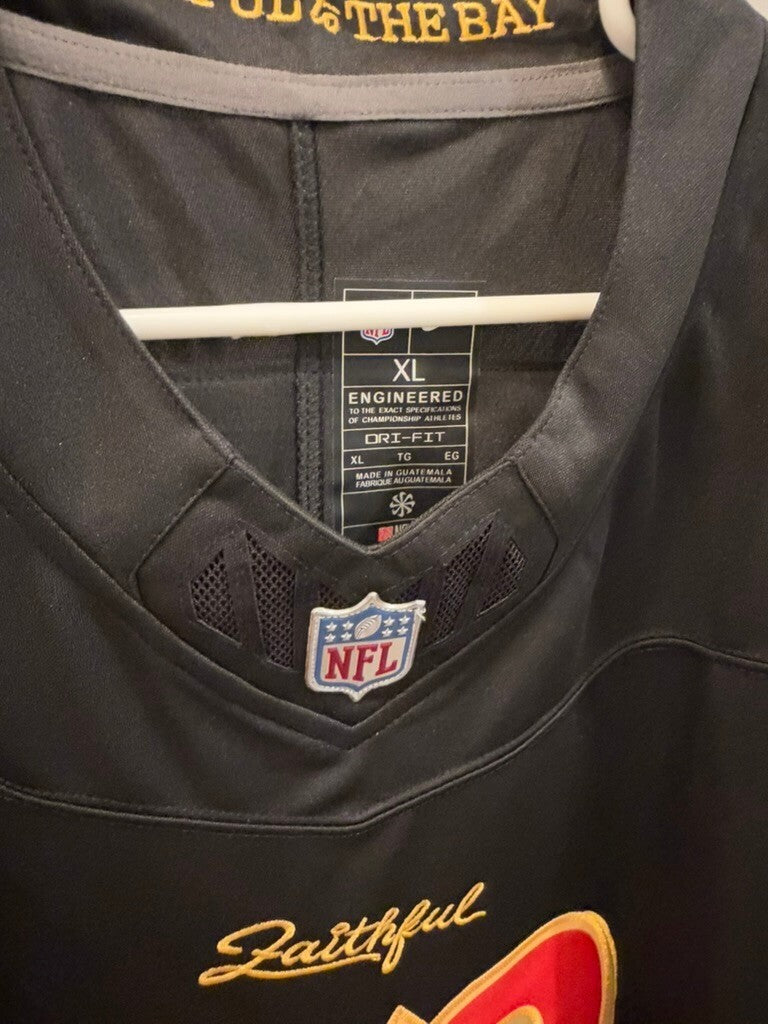 Christian McCaffrey 49ers #23 Black Faithful Stitched Jersey XL With Tags