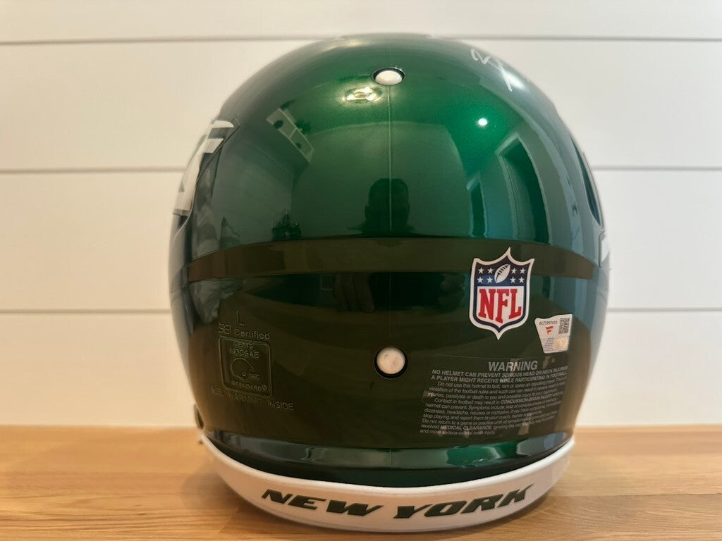 Breece Hall Braelon Allen Signed Jets Full Size Speed Authentic Helmet Fanatics