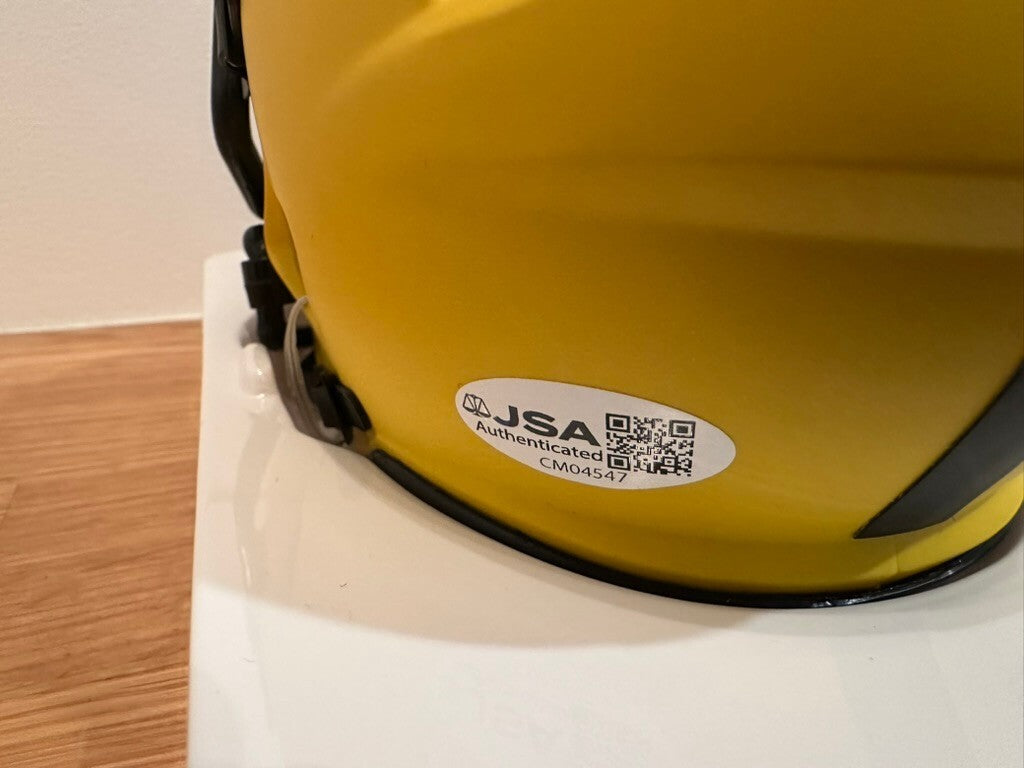 James Harrison Signed Steelers Yellow Speed Mini Helmet JSA Custom Visor