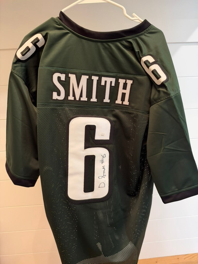 DeVonta Smith Signed Philadelphia Eagles #6 Green Custom Jersey JSA AH44232