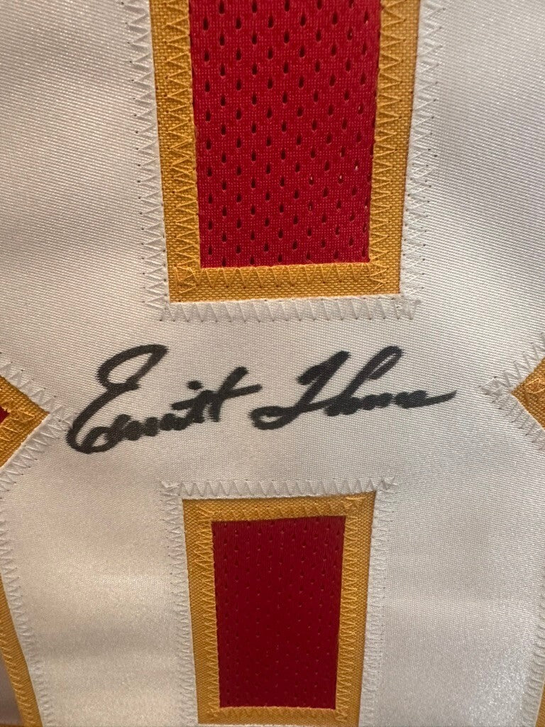 Emmitt Thomas Signed Kansas City Chiefs Red Custom #18 Jersey Beckett