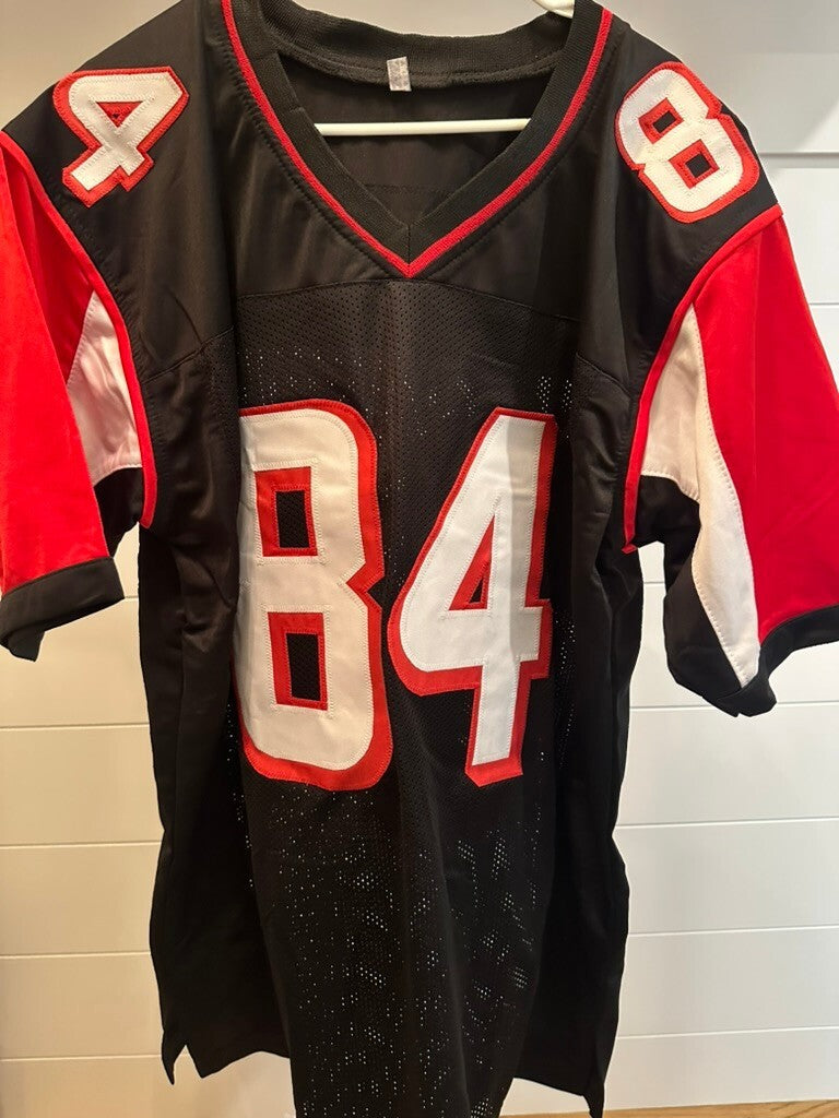 Roddy White Signed Atlanta Falcons #84 Black Jersey Beckett Witnessed BAS