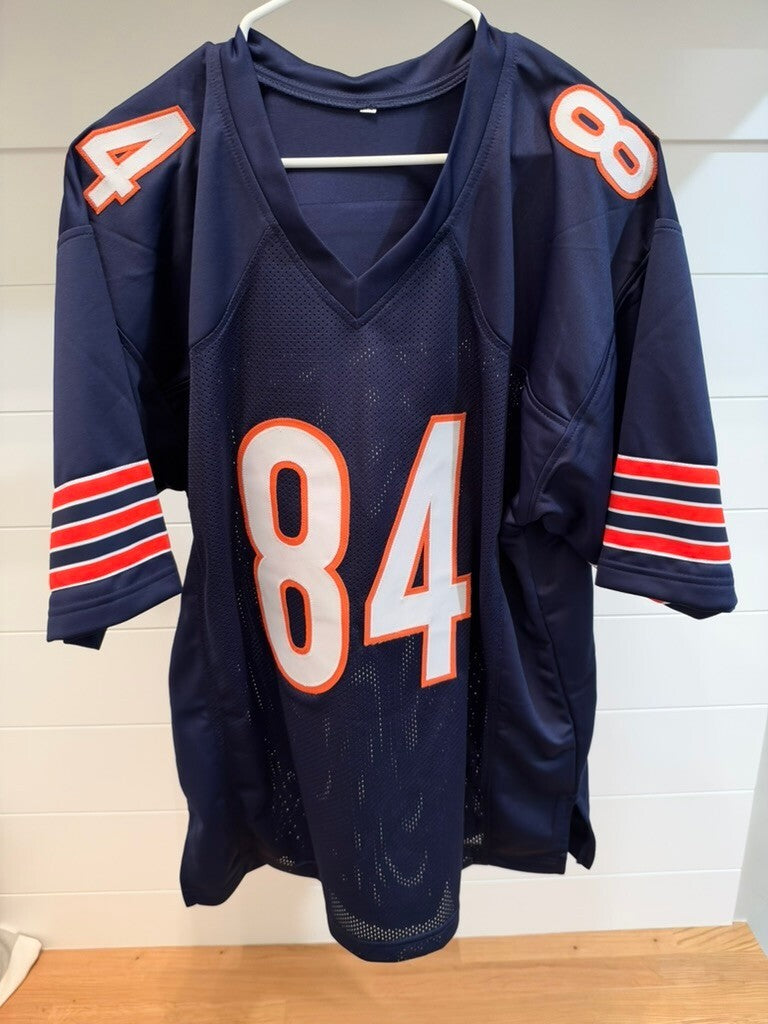Colston Loveland Signed Chicago Bears #84 Navy Custom Jersey JSA Witnessed