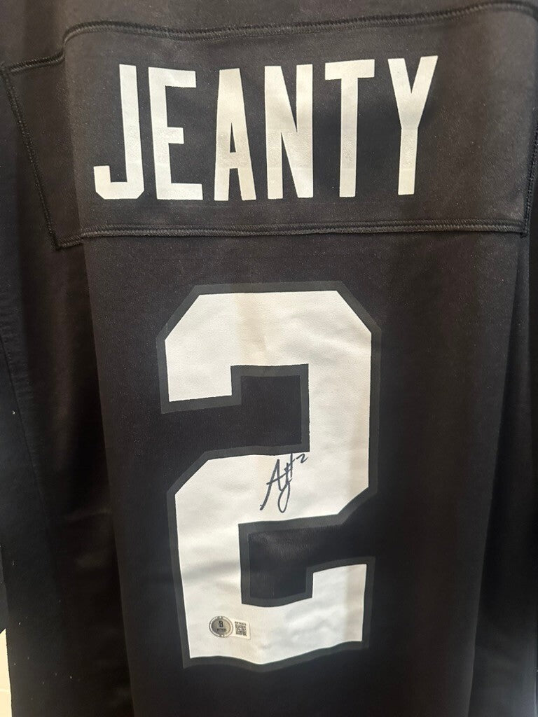 Ashton Jeanty Signed Las Vegas Raiders Nike Jersey #2 Beckett BAS Witnessed