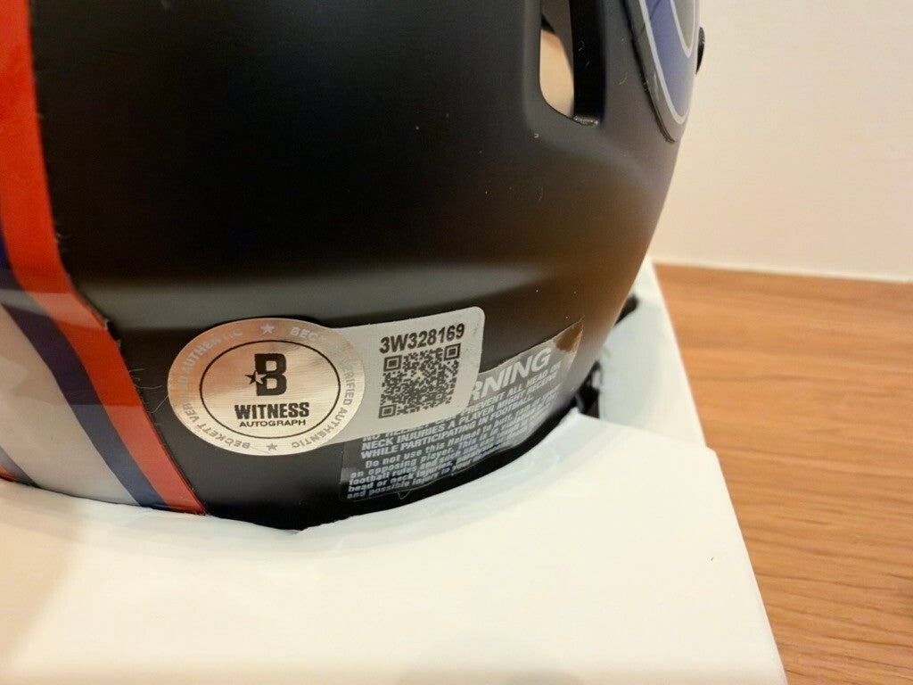 Ricky Pearsall Signed Florida Gators Black Speed Mini Helmet Beckett Blue Visor