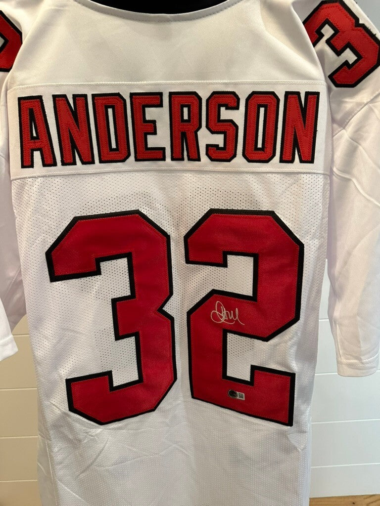 Jamal Anderson #32 Signed Atlanta Falcons Jersey Beckett Witnessed BAS