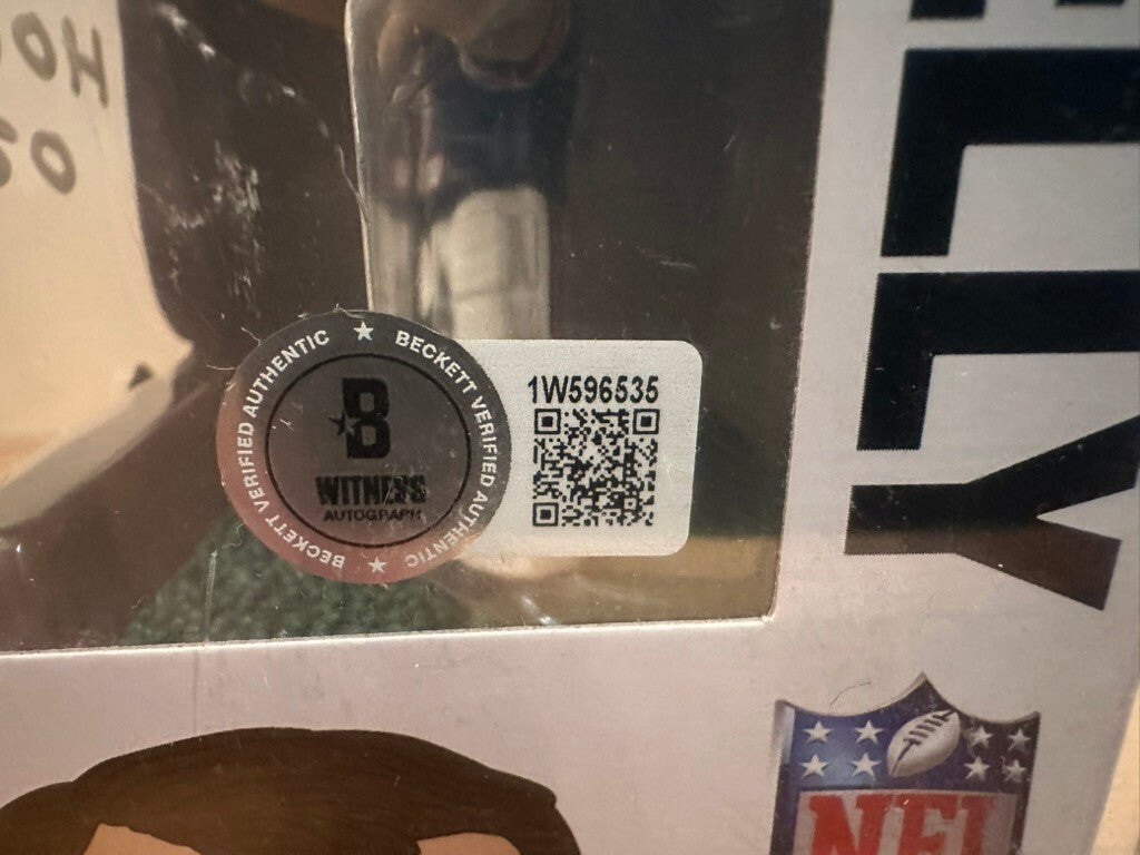 Jim Kelly Signed Funko Pop #154 Buffalo Bills HOF 02 Beckett Witnessed