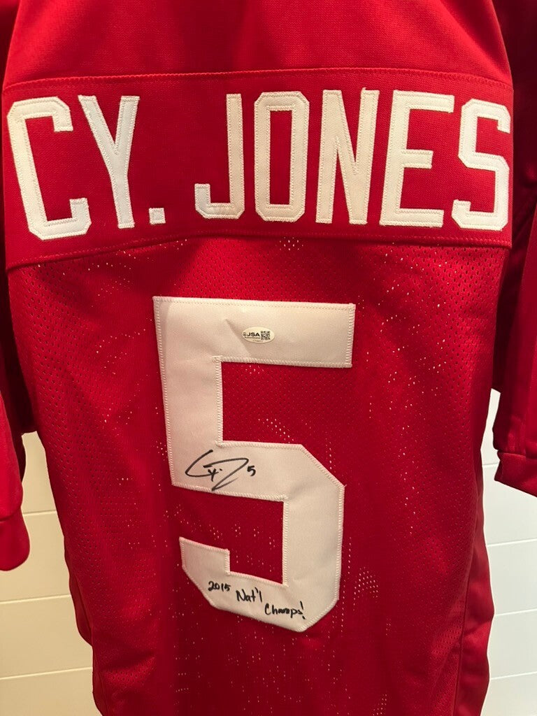 Cyrus Jones Signed Alabama #5 Custom Jersey 2015 Nat'l Champs JSA COA
