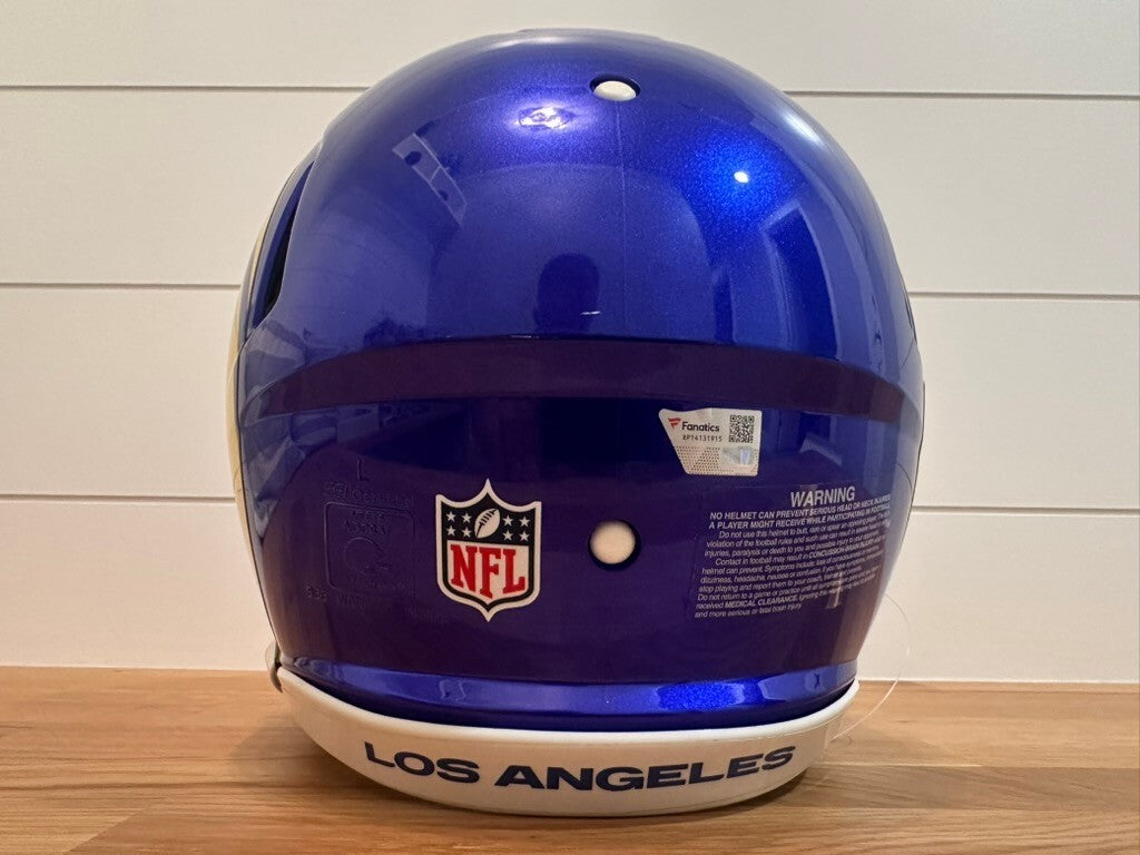Jared Verse Signed Rams Full Size Speed Authentic Helmet Fanatics Blue Visor