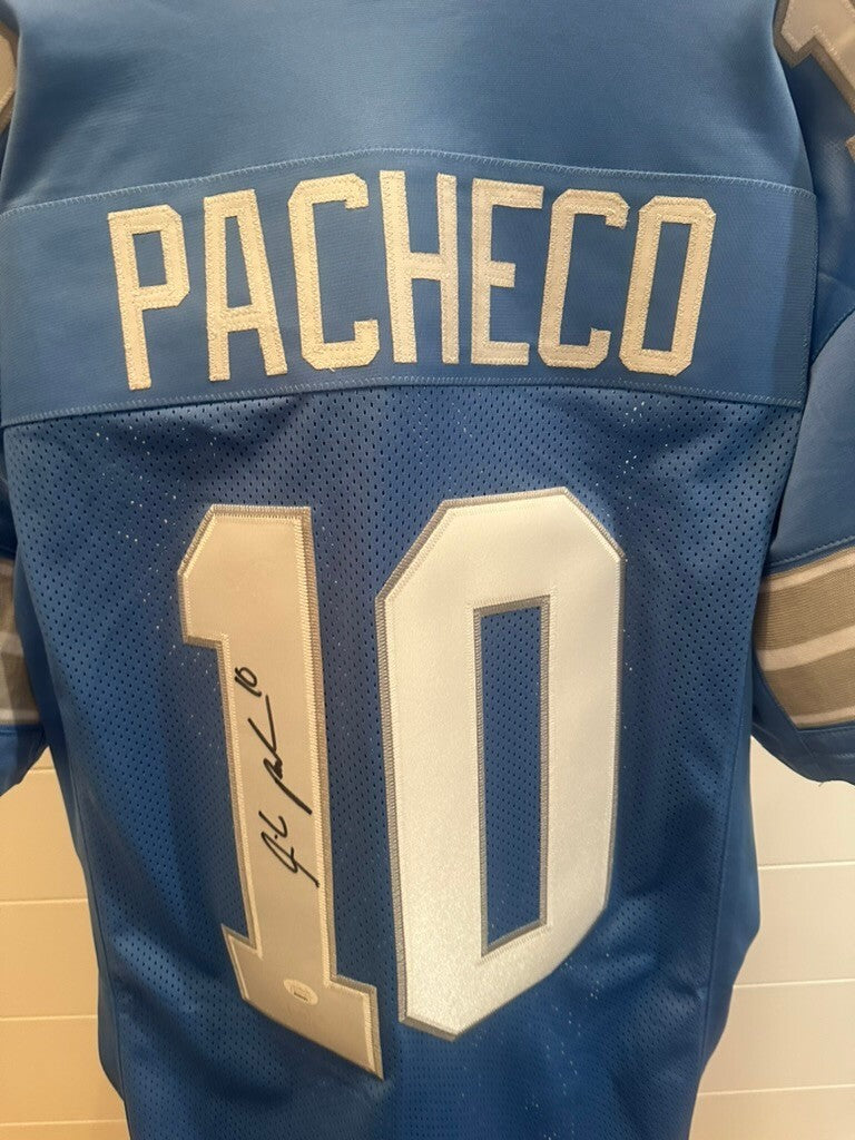 Isiah Pacheco Signed Lions #10 Jersey JSA