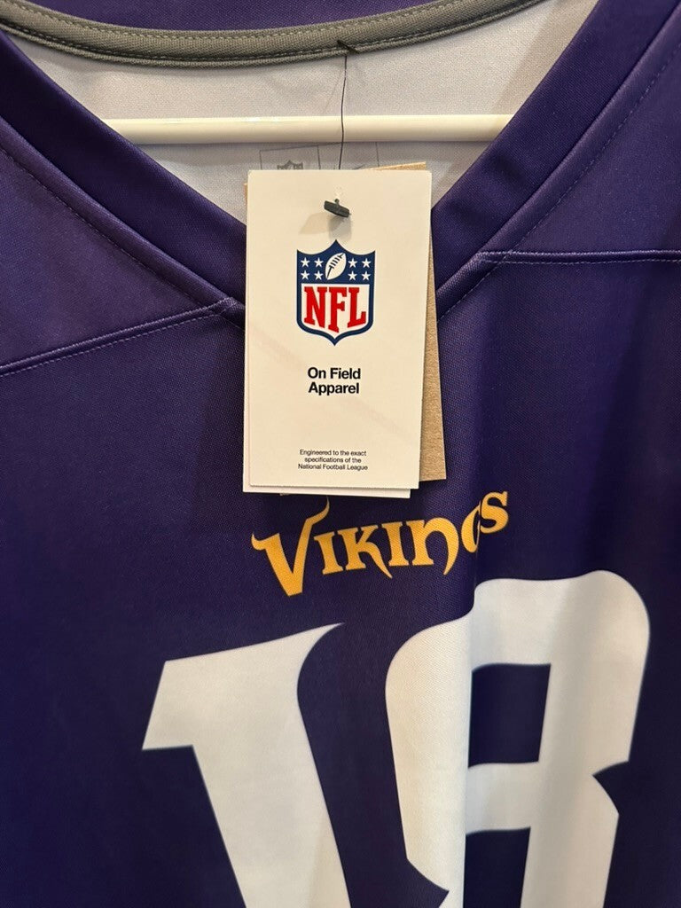 Justin Jefferson Signed Vikings Nike Legend Purple Jersey BAS Witnessed XXL