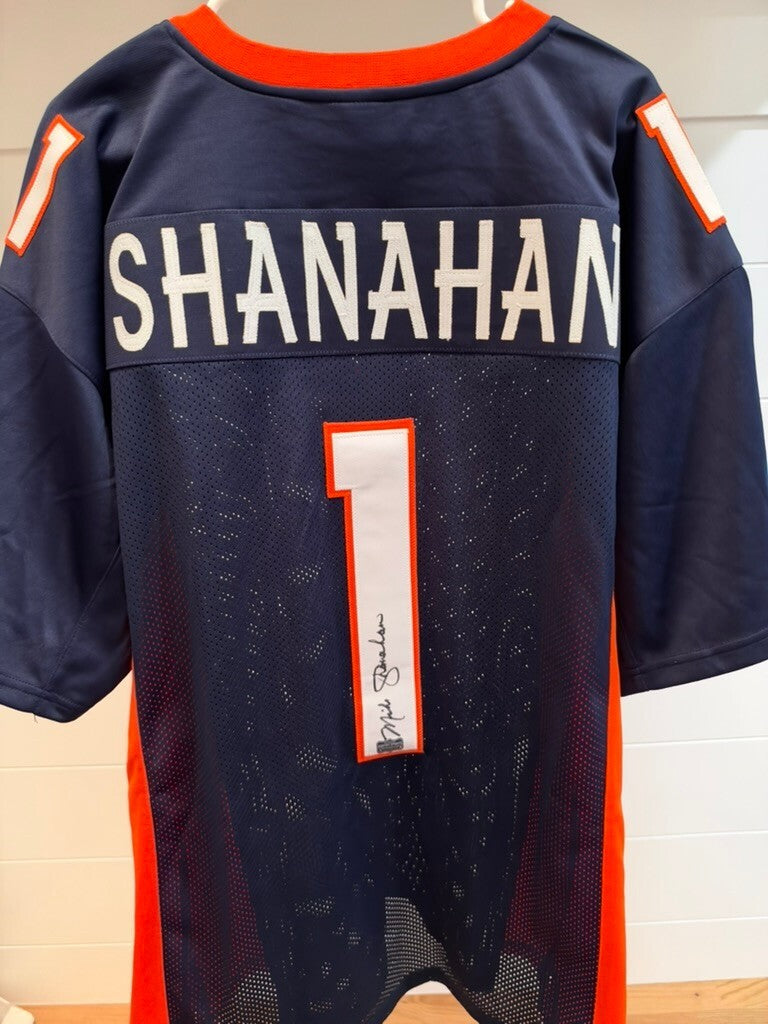 Mike Shanahan Signed Denver Broncos #1 Navy Custom Jersey Radtke Authenticated