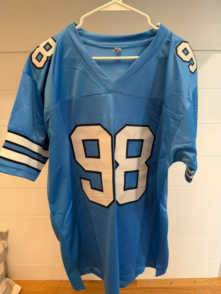 Lawrence Taylor Signed UNC Tar Heels Custom Blue #98 Jersey JSA Witnessed