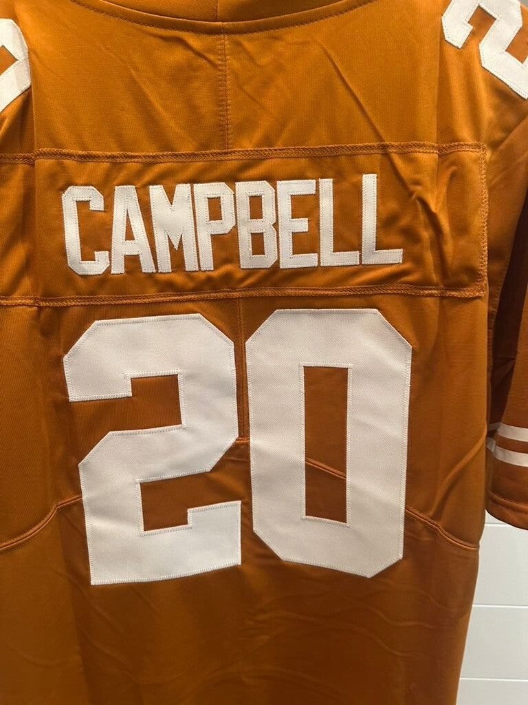 Earl Campbell Texas Longhorns #20 Burnt Orange Stitched Jersey – XL