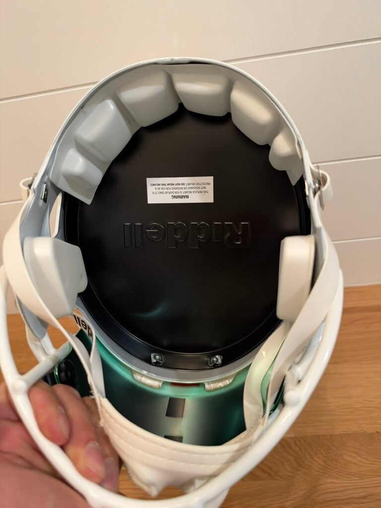 Reggie Wayne Signed Miami Hurricanes Full Size Speed Replica Helmet Green Visor