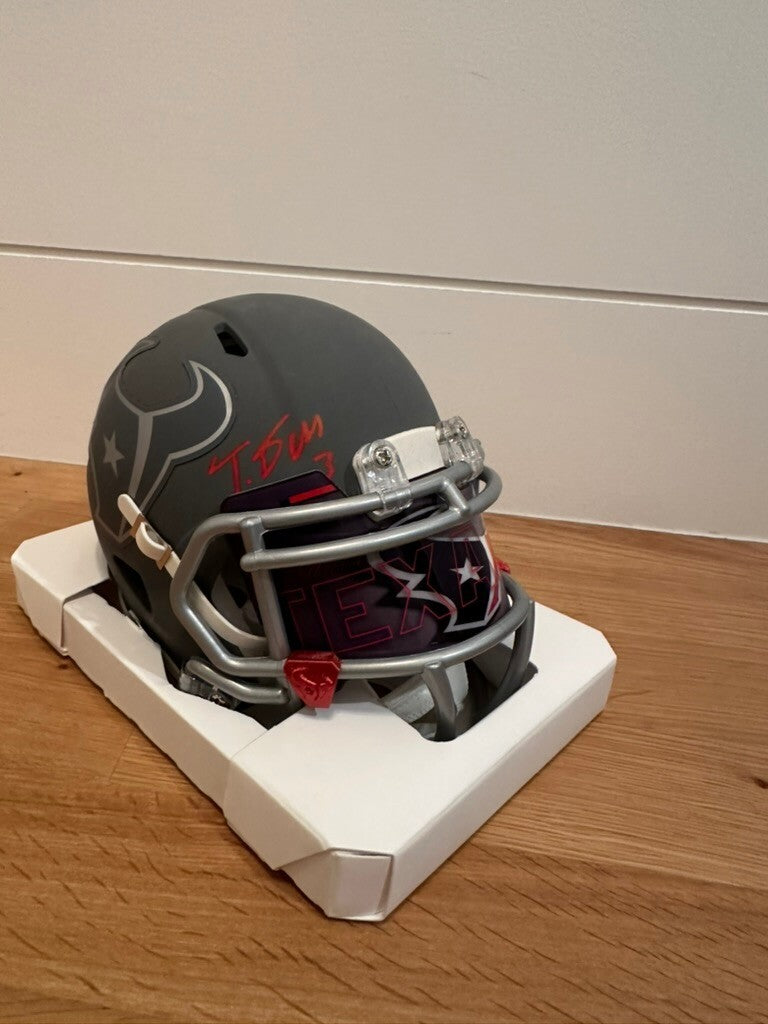 Tank Dell Texans Signed Slate Speed Mini Helmet Fanatics