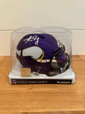 Aaron Jones Signed Minnesota Vikings Speed Mini Helmet TRISTAR COA Purple Visor