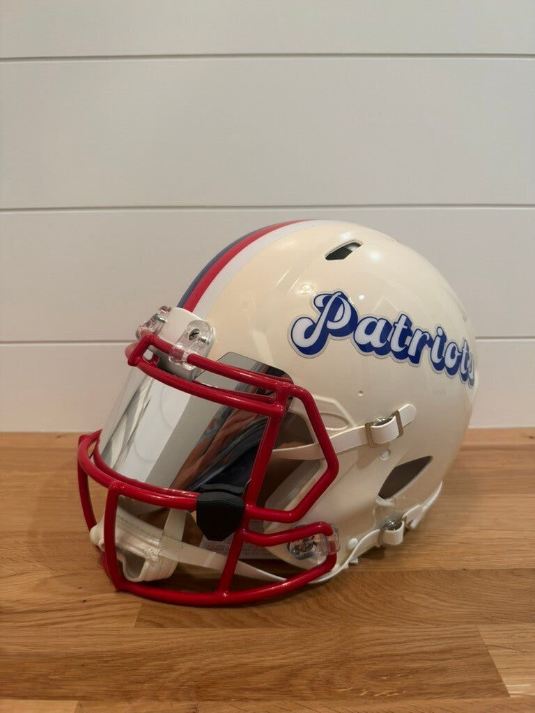 Christian Gonzalez Signed Patriots Retro Speed Authentic Helmet Beckett Visor