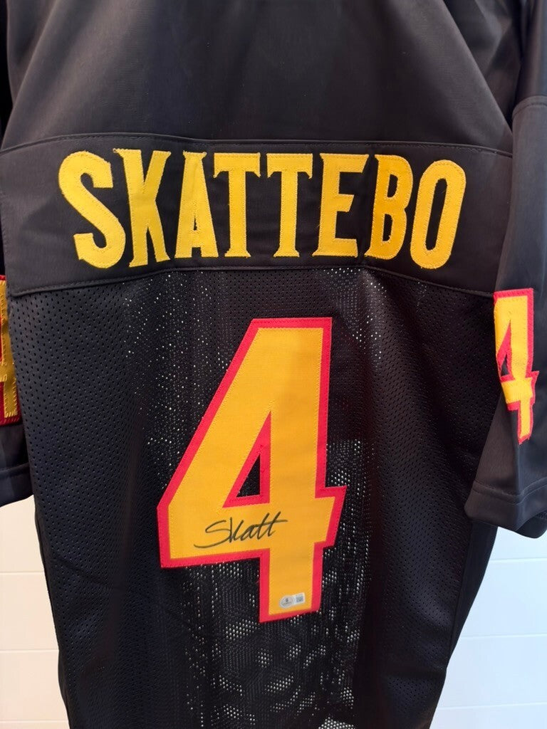 Cam Skattebo Signed Arizona State ASU #4 Black Custom Jersey Beckett BAS