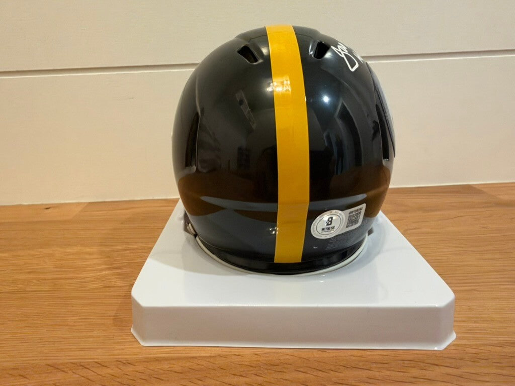 Joe Greene Signed Steelers Riddell Speed Mini Helmet HOF 87 Beckett BAS