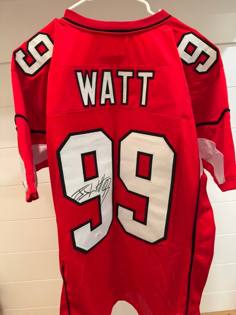 J.J. Watt Signed Arizona Cardinals #99 Red Custom Jersey JSA Witnessed