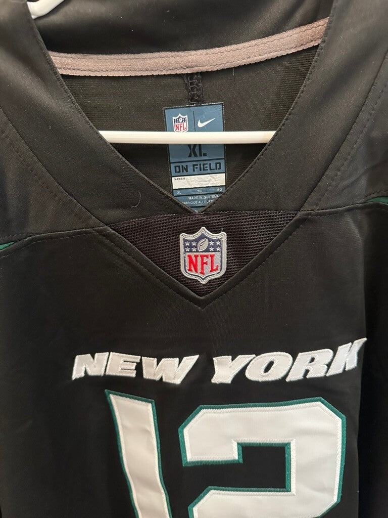 Joe Namath Signed Jets Nike Replica Black #12 Jersey XL – Beckett COA