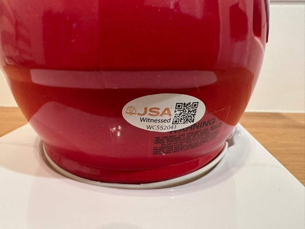 Dwayne Bowe Signed Chiefs Mini Helmet Chiefs HOF 24 JSA Custom Visor