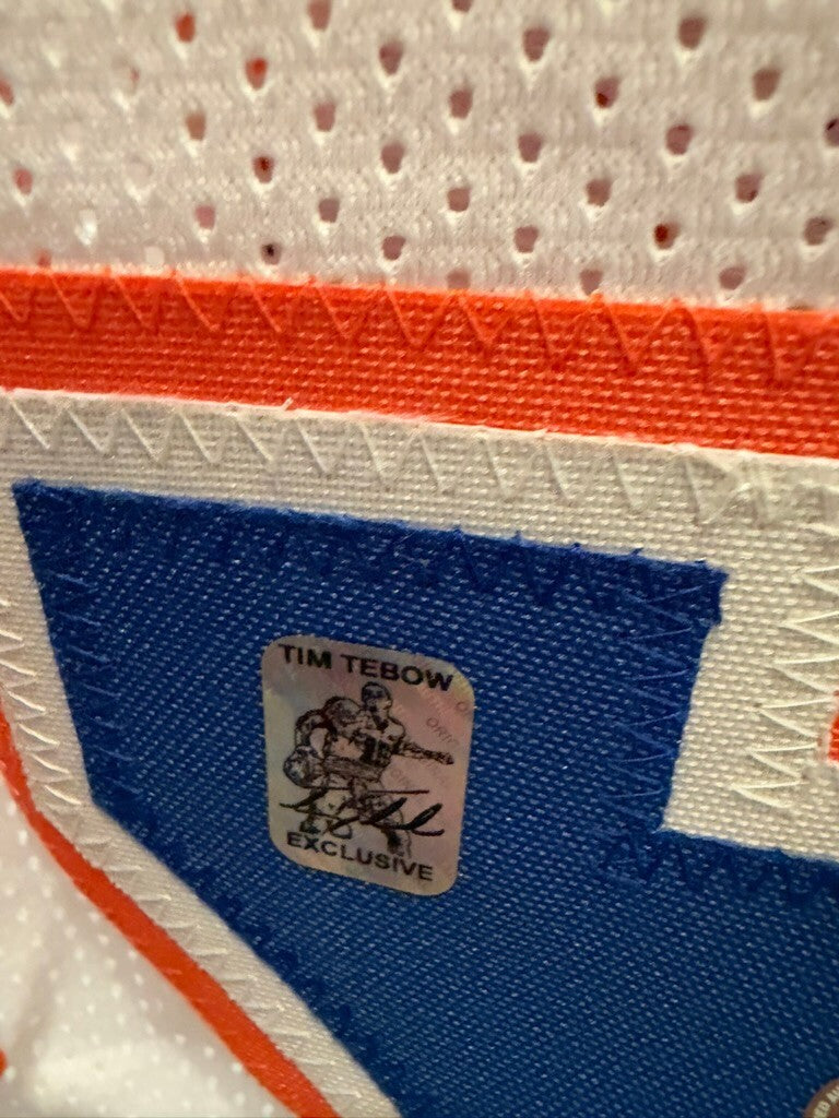 Tim Tebow Signed Florida Gators #15 White Custom Game Cut Jersey Beckett
